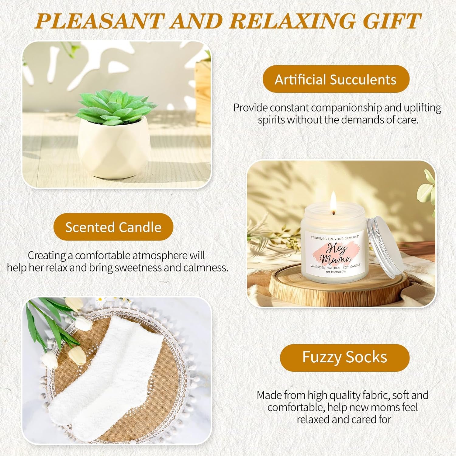 7PCS New Mom Care Package after Baby, New Mom Gifts for Women, Baby Shower Gifts for Expecting Mom to Be, Postpartum Gifts for Mom, First Time Pregnancy Moms Mothers Day Birthday Gifts