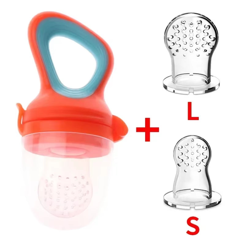 Baby Fresh Fruit Food Feeder Pacifier with BPA Free Silicone Pouch Infant Teething Toy Baby Supplement Food Feeding Soother