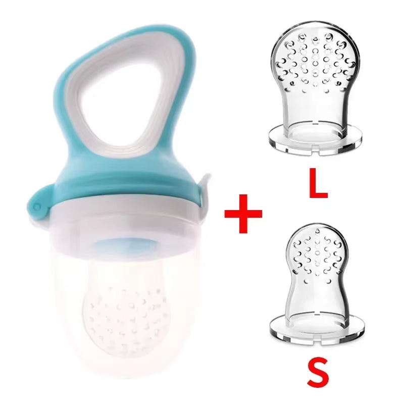 Baby Fresh Fruit Food Feeder Pacifier with BPA Free Silicone Pouch Infant Teething Toy Baby Supplement Food Feeding Soother