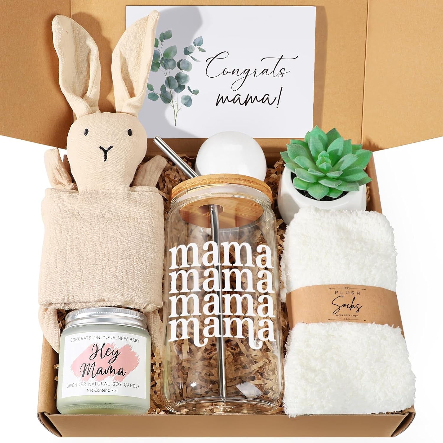 7PCS New Mom Care Package after Baby, New Mom Gifts for Women, Baby Shower Gifts for Expecting Mom to Be, Postpartum Gifts for Mom, First Time Pregnancy Moms Mothers Day Birthday Gifts