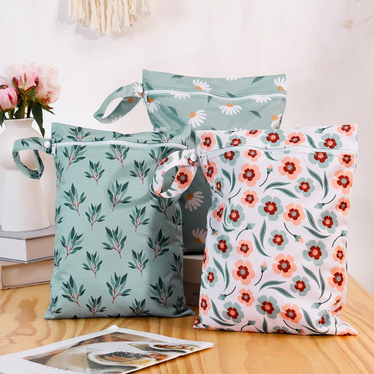 3PCS Waterproof and Reusable Wetbag - Convenient and Durable Solution for Storing Wet Items