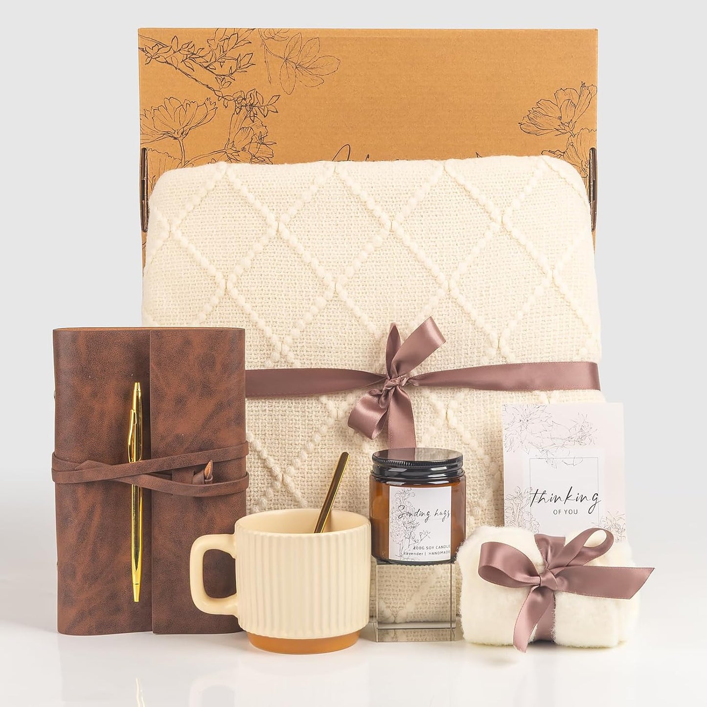 Self Care Gifts for Women, Get Well Soon Gifts Basket, Sympathy Gift Baskets，Care Package，After Surgery Feel Better Thinking of You Sending Hugs Gifts Idea for Mom Her Best Friends Sister