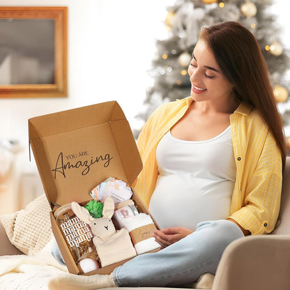 7PCS New Mom Care Package after Baby, New Mom Gifts for Women, Baby Shower Gifts for Expecting Mom to Be, Postpartum Gifts for Mom, First Time Pregnancy Moms Mothers Day Birthday Gifts