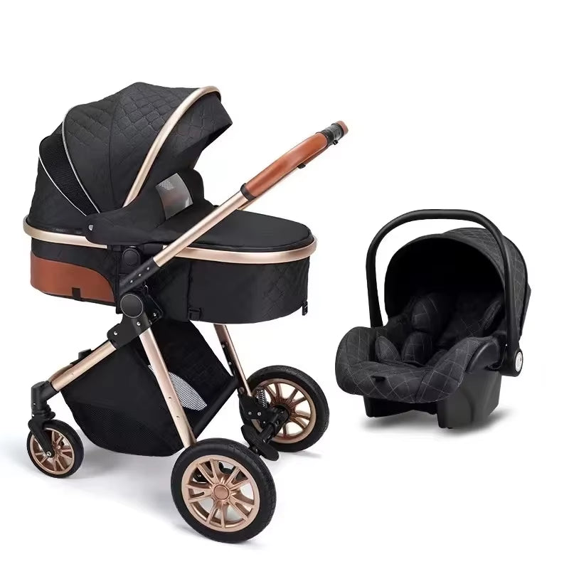 Premium High View Stroller Convertible Reclining Seat with Lightweight Fold, 2 Way Shock Absorption for Newborns to Toddlers