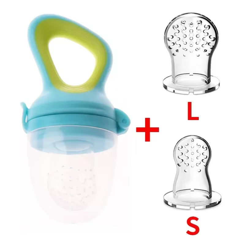 Baby Fresh Fruit Food Feeder Pacifier with BPA Free Silicone Pouch Infant Teething Toy Baby Supplement Food Feeding Soother