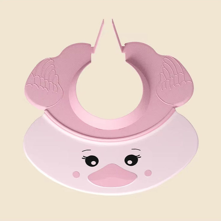 Baby Shampoo Cap Cute Duck Shape Adjustable Size Baby Shower Children'S Waterproof Wide Brim Ear Protection Shower Cap Sun Hat
