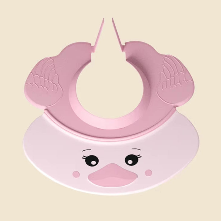 Baby Shampoo Cap Cute Duck Shape Adjustable Size Baby Shower Children'S Waterproof Wide Brim Ear Protection Shower Cap Sun Hat
