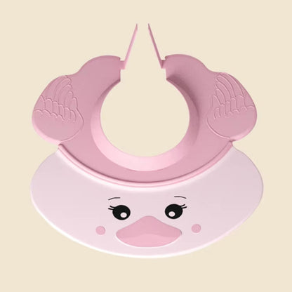 Baby Shampoo Cap Cute Duck Shape Adjustable Size Baby Shower Children'S Waterproof Wide Brim Ear Protection Shower Cap Sun Hat